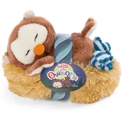 NICI Kuscheltier Eule Oscar schlafend im Nest 47876 - NICI Plüscheule Oscar 12cm