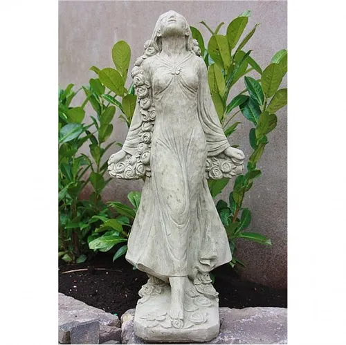 ROSEMARIE ROSENMÄDCHEN FRAU SKULPTUR STEINGUSS FROSTFEST FIGUR NEU SU-2175