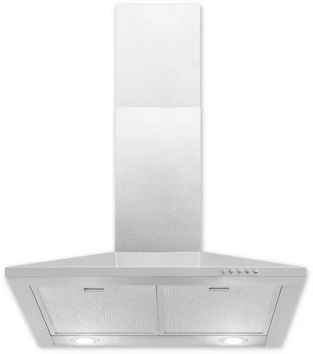 exquisit Wandhaube silberfarben - Dunstabzugshaube in Edelstahl-Optik mit 3 Gebläsestufen, energieeffizient und ideal für eine effektive Luftreinigung in der Küche.