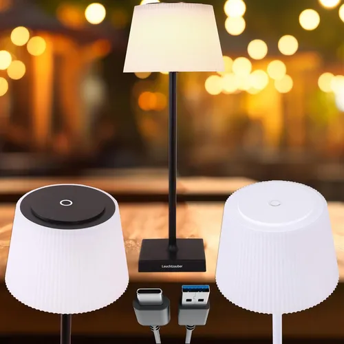 LED Akku Tischleuchte Leuchtzauber schwarz COLORselect & Touch Dimmbar schwarz