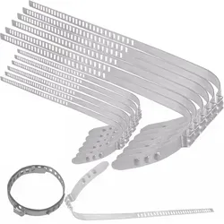 TECPO Achsmanschetten Schellen 9 mm breit, 6x groß 6x klein in silber von TECPO