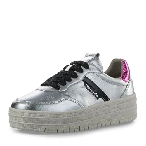 Tamaris Sneaker 1-23773-43 948 - Bequeme Damen-Schnürhalbschuhe - Damen-Schnürhalbschuhe mit einer Absatzhöhe von 4.5 cm, ideal für den Alltag und mit atmungsaktivem Textil-Innenmaterial für höchsten Tragekomfort.