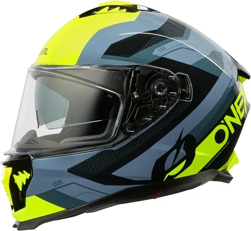 ONeal Challenger Exo S25 Integralhelm - Matt Schwarz/Grau/Neon-Gelb - M - Motorradhelm mit Vollvisier, integriertem Sonnenblendschutz und Pinlock®-Kompatibilität für optimale Sicht. Robuste ABS-Schale und hervorragende Belüftung für höchsten Komfort auf jeder Strecke.