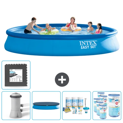 Intex Rundes Schwimmbecken 457 x 84 cm mit Zubehör