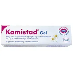 Kamistad Gel 20 g - Beruhigende Mundpflege - Arzneimittel zur Behandlung leichter Entzündungen von Zahnfleisch und Mundschleimhaut, mit beruhigenden Eigenschaften für schnellere Linderung.