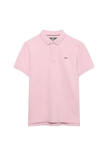 Superdry Herren Klassisches Piqué-Poloshirt Montauk Pink M - Elegantes Piqué-Poloshirt mit lockerer Passform. Aus 100% Baumwolle, ideal für vielseitige Outfits. Markantes Logo-Badge verleiht dem Shirt eine authentische Note.