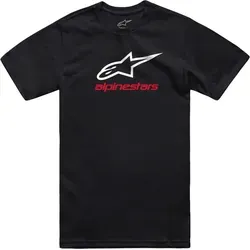 Alpinestars Herren Original Logo Tee - Sportliches Kurzarmshirt in Schwarz/Weiß/Rot - T-Shirts für Herren, bietet bequeme Passform und Atmungsaktivität, ideal für Sport und Freizeit. Hergestellt aus 60% Baumwolle und 40% Polyester für optimalen Komfort und Langlebigkeit.