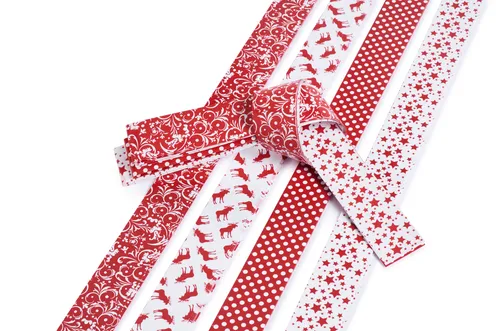 Papierstreifen Scandinavian X-Mas in rot von Gebrüder Bertels