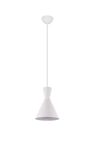 lightling einflammige Pendellampe Eduard, in der Höhe anpassbar, Deckenmontage, IP20 Indoor, exkl. 1 x E27 max. 28W, Ø 20 cm, Höhe 150 cm, Metall, weiß matt
