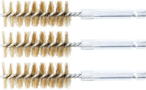 BGS-3078-18-M Messingbürste 18 mm Antrieb Außensechskant 6,3 mm (1/4) 3-tlg.