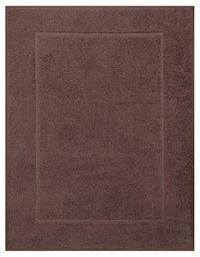 Betz Badvorleger Premium 50×70 cm – Badematte aus 100% Baumwolle (ca. 650 g/m²), saugstark & pflegeleicht, waschbar bis 60 °C, trocknergeeignet – beidseitig nutzbar Farbe nuss