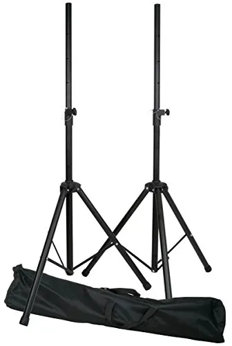E-Lektron PA Lautsprecherständer - Paar robuste Stative Boxenständer für PA Lautsprecher Box mit 35mm Ständerflansch, inkl. Tragetasche (SPST-2)