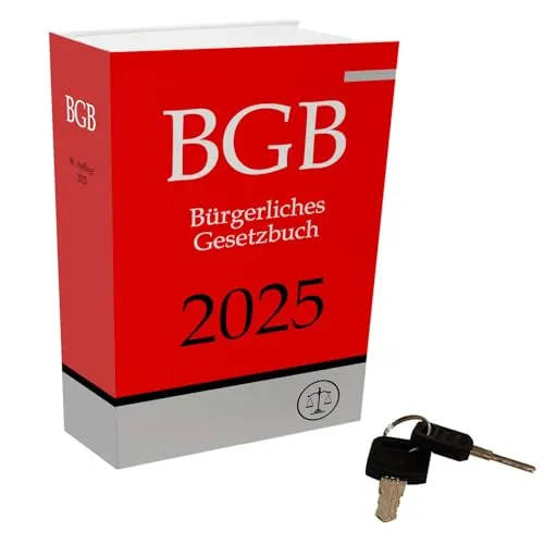 Bürgerliches Gesetzbuchs 2025 Booksafe Buchsafe-Versteck im Buchdesign für Bücherliebhaber