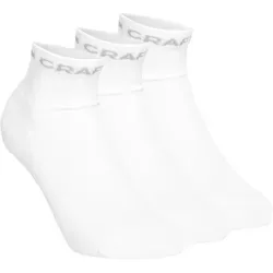 Craft Core Dry Mid Laufsocken 3er Pack-Weiß, Größe 34-36 (auch verfügbar in S, 40-42, 43-45)