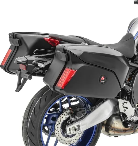Bagtecs Kofferset Motorrad Koffer + Kofferträger Universal # PX74 - Trolley-Sets mit robusten ABS Kunststoff Seitenkoffern, 40l Volumen pro Tasche und abschließbarem Schutz für Ihr Gepäck. Ideal für Motorradfahrer auf Tour!