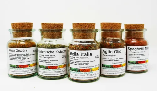 Italienische Gewürze Set -1 im Glas Gewürzkontor München