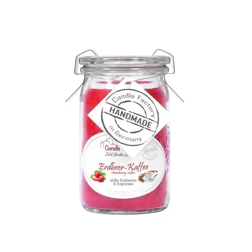 Candle Factory Baby-Jumbo Duftkerze im Weckglas, Erdbeer-Kaffee, 308-133