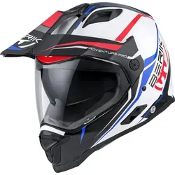 Berik MX313 Volstom Adventure Pro Enduro Helm, Weiß-Rot-Blau, Größe L
