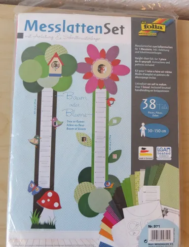 Produktbild *Kinder Messlatten Set zum Selbermachen 38 Teile50-155cm Baum Papier basteln NEU