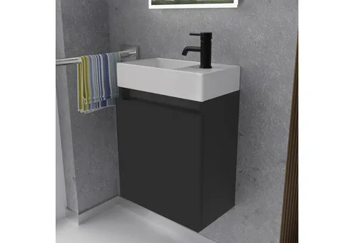 Alpenberger Badmöbel-Set für Gäste WC in schwarz von Alpenberger