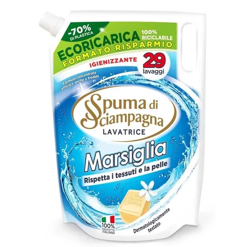 Lavatrice Liquido Sacci Marsiglia 29 Waschgänge 1.305l - Spuma di Sciampagna