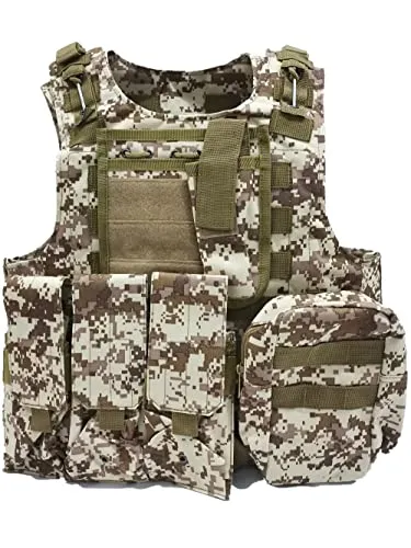 MERCIYD Taktische Weste Outdoor Militär Weste Feldspielweste Paintball Schutzausrüstung Trainings-Kampfschutzwesten Jagd im Freien Schutzweste