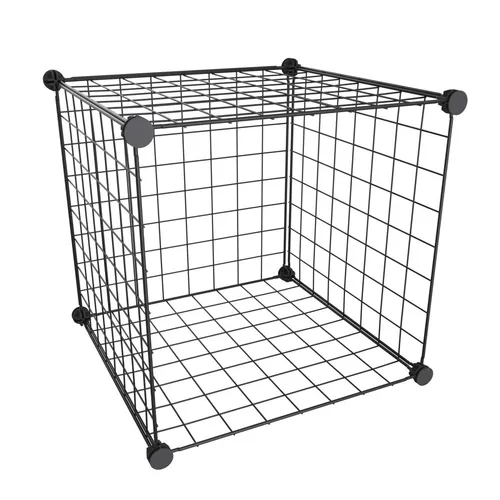 Drahtwürfel Regal 1 Fach Madrid, Schwarz, 38,5x38,5 cm von goodsforbusiness