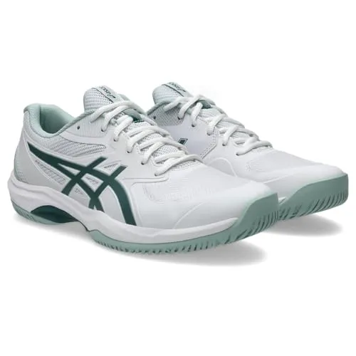 Asics GAME FF Tennisschuh WHITE/DARK NEPTUNE 43.5 - Leichter und flexibler Tennisschuh für alle Plätze. Mit verbessertem Mesh-Design für optimale Ventilation und TRUSSTIC-Technologie für Stabilität. Ideal für dynamische Bewegungen auf dem Platz.