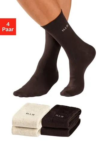 H.I.S Socken (Packung, 4-Paar) mit druckfreiem Bündchen von HIS
