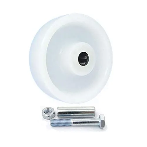 Zabi Polyamid Nylon Transportrollen mit Montage-Set, Ø 100mm, Weiß, für Verschiedene Fahrzeugtypen