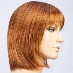 Ellen Wille Perucci Kunsthaarperücke Change Safranred rooted - Elegante Long-Bob Perücke mit fransiger Kontur und It-Pony. Leicht, pflegeleicht und sofort tragbar – für einen natürlichen Look in brillanten Farben.