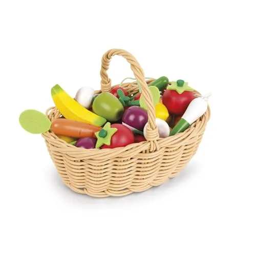 Produktbild Janod Spiellebensmittel Obst- und Gemüse Sortiment im Korb
