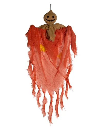 Horror-Shop Dekoobjekt Kürbismonster mit Sackmaske Hängefigur 50 cm
