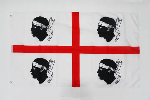 DRAPEAU SARDAIGNE 150x90cm - DRAPEAU SARDE - ITALIE 90 x 150 cm Polyester léger