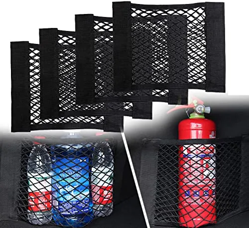 EINESIN Kofferraum Netztasche Auto Gepäcknetz, Universal Kofferraumnetz Schutznetz Elastisch Kofferraum Aufbewahrung Netz Mit Klettverschluss für Auto/SUV Kofferraum Gepäcknetz