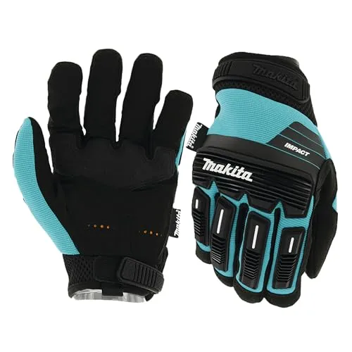 Makita P-84567 Advanced Impact Abbruchhandschuhe Größe M - Arbeits- & Schutzkleidung, ideal für sicheren Halt und Schutz mit Touchscreen-Kompatibilität und D30 gepolstertem Handflächenmaterial.
