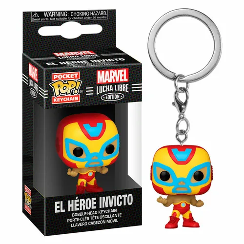 FUNKO POP Schlüsselanhänger Keychain 53893 Marvel Luchadores Iron Man El Heroe