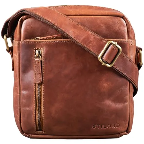 STILORD 'Benno' Leder Umhängetasche für iPad 9,7' - Hochwertige Messenger Bag aus echtem Büffel-Leder in Vintage-Optik, ideal für DIN A5 Dokumente und Tablets bis 9,7 Zoll. Verstellbarer Schulterriemen für maximalen Tragekomfort.