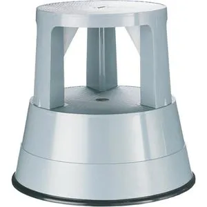 Alco Rollhocker 885-33 - Lichtgrau, 44cm Höhe, 150kg Tragkraft - Leitern: TÜV-geprüfter Rollhocker aus bruchfestem Kunststoff, ideal für sicheres Sitzen mit 150kg Tragkraft und 3 beweglichen Gleitrollen für Stabilität.