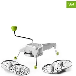 Ibili 796400 Moulinette Julienne 12cm - Vielseitiger Gemüsehobel - Gemüsehobel für das Reiben und Schneiden von Kartoffeln, Obst und Käse. Ideal für frische Salate und Suppen. Hergestellt aus robustem Kunststoff und Metall, mit 2 Jahren Garantie.