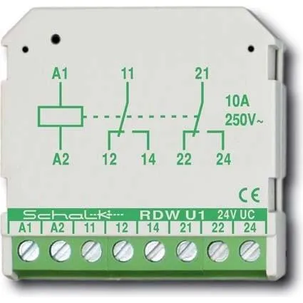 Schalk RDW U1 (24V UC) 2 potentialfreie Wechsler 10A (UP) von Schalk