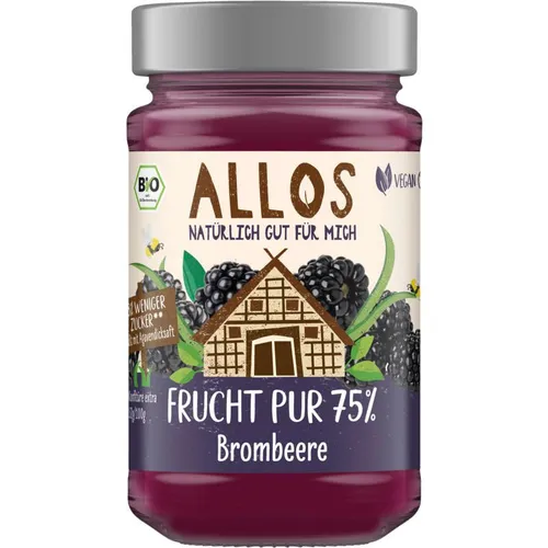 Allos Frucht Pur Brombeere bio 250g