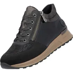Rieker Damen Stiefeletten N1407 - Wanderschuhe mit Wechselfußbett für individuelle Einlagen, gut gepolsterter Decksohle und rutschhemmender Laufsohle für optimalen Komfort und Sicherheit.