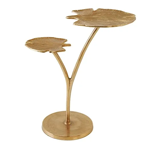 Dekorativer Beistelltisch Ginkgo Leafs 56cm Gold von Riess-Ambiente