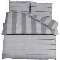 vidaXL Bettwäsche-Set Grau 220x240 cm aus 100% Baumwolle - Bettwäsche-Set in elegantem Grau, aus 100% Baumwolle, pflegeleicht und knitterfrei. Ideal für einen stilvollen Schlafkomfort in jedem Schlafzimmer.