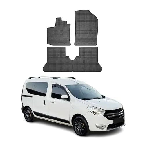 OMAC Gummi Fußmatten für Dacia Dokker 2012-2021 - Hochwertige Gummi-Fußmatten, rutschfest und wasserdicht, ideal für optimalen Schutz im Innenraum Ihres Dacia Dokker.