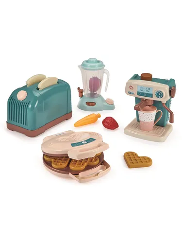 Ecoiffier - Kitchen Set Complete 4in1 15pcs. - Spielküche Zubehör mit 15 Teilen, ideal für kreative Kinder ab 18 Monaten, fördert das Rollenspiel und die Fantasie.