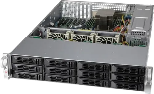 Supermicro CSE LA26AC12-R920LP1 - Rack-Montage 2U - Sonstige Komponenten - Leistungsstarker 920 Watt Rack-Montage-Server mit Unterstützung für SATA, SAS und NVMe für maximale Flexibilität.