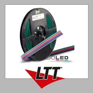 ISOLED Kabel RGB 10m Rolle 4-polig 0.50mm² H03VH-H AWG20