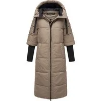 Navahoo Damen Steppjacke Ciao Miau – Extra Lang & Warm - Modische Damen Steppjacke Ciao Miau von Navahoo mit extra langem Schnitt, kuscheligem Futter und gefütterter Kapuze. Ideal für kalte Wintertage, bietet sie praktischen Stauraum und hohen Tragekomfort.
